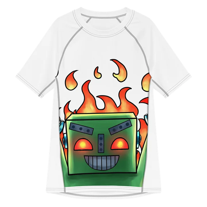 Flaming Robot Men's Rash Guard (MACH 2 Evil) product image (1)