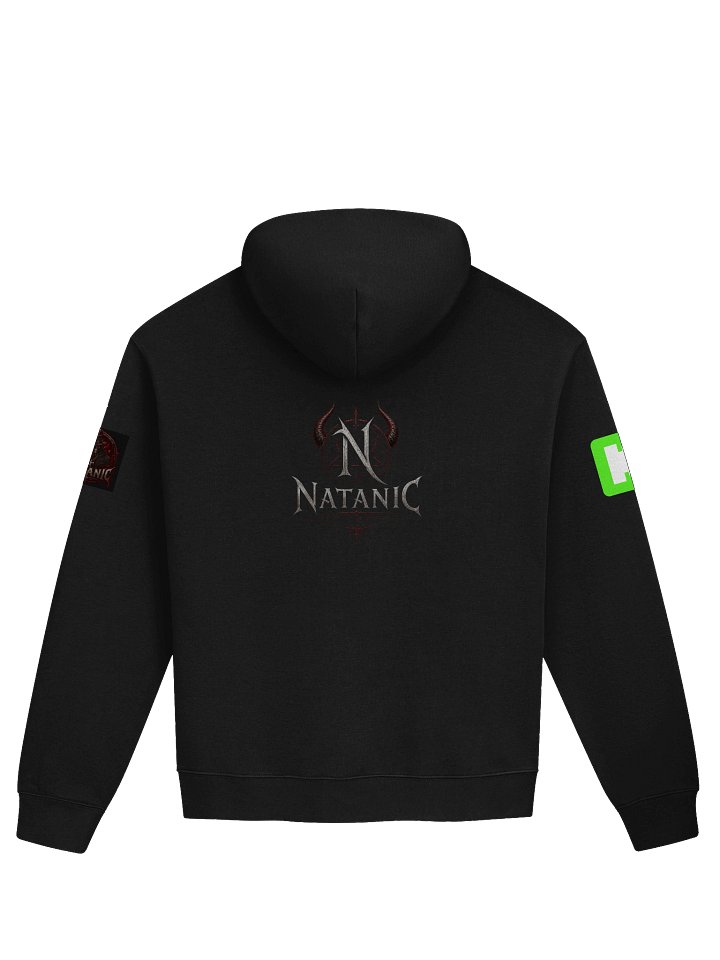 Natanic Red Sigil Horned-Skull Oversized Hoodie product image (6)