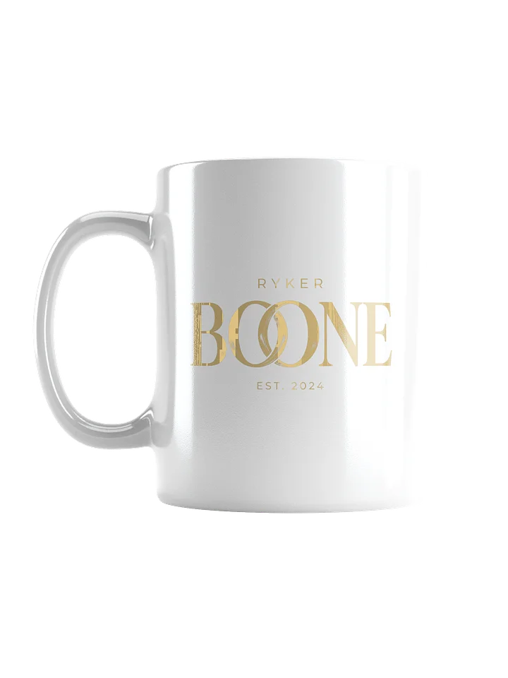 Ryker Boone "Back To Gold" White Glossy Mug (Gold Logo) product image (1)