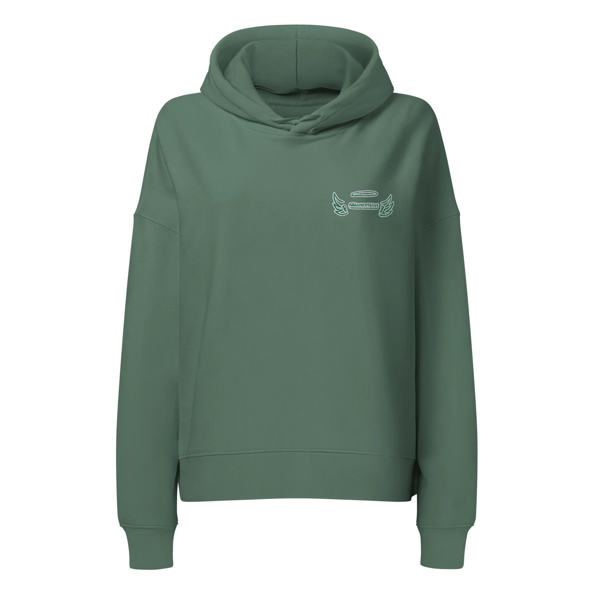 ANGELIC (green and white) women's retro fit crewneck product image (1)