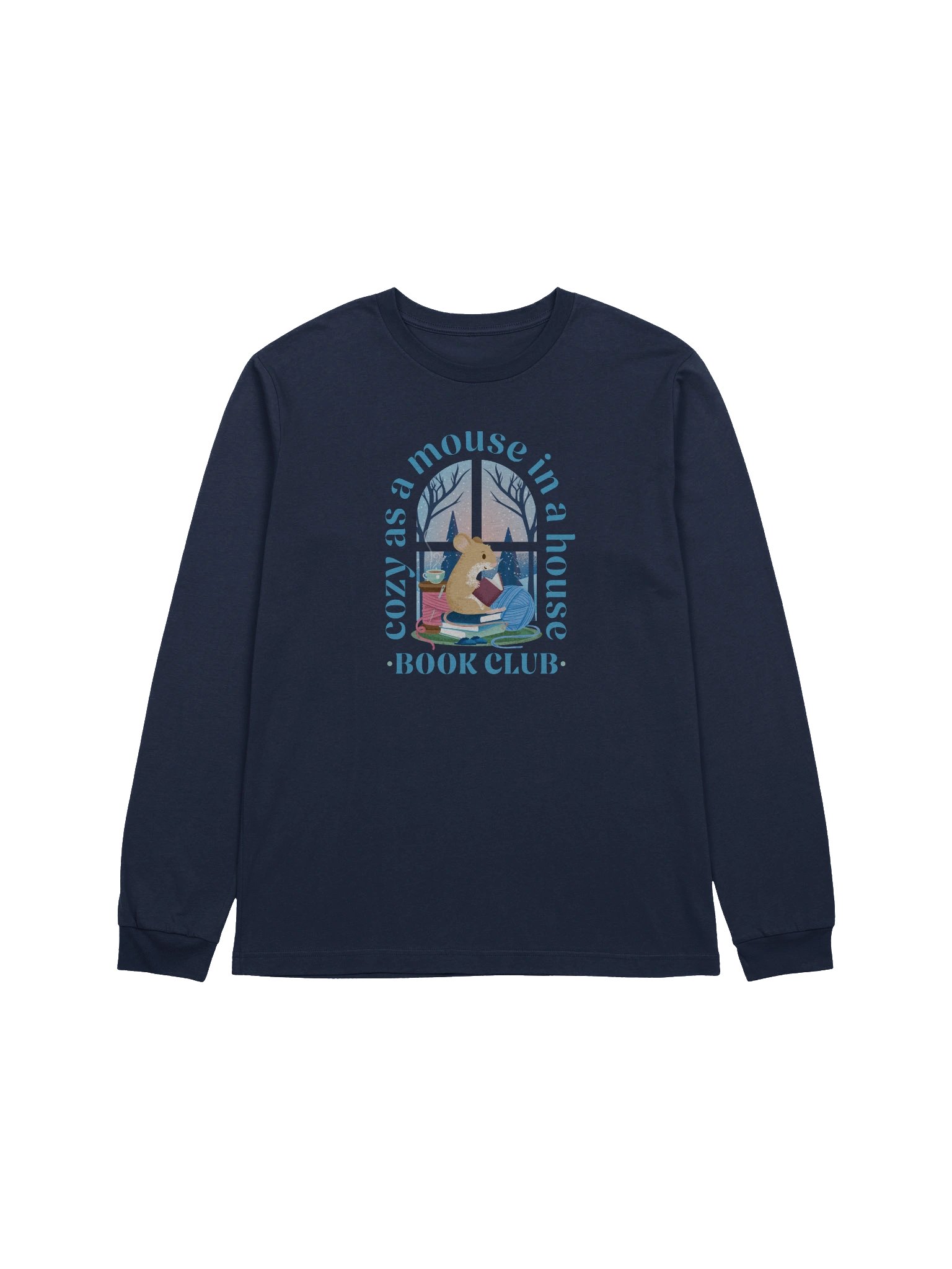 Cozy Mouse Book Club Long Sleeve Tee product image (6)
