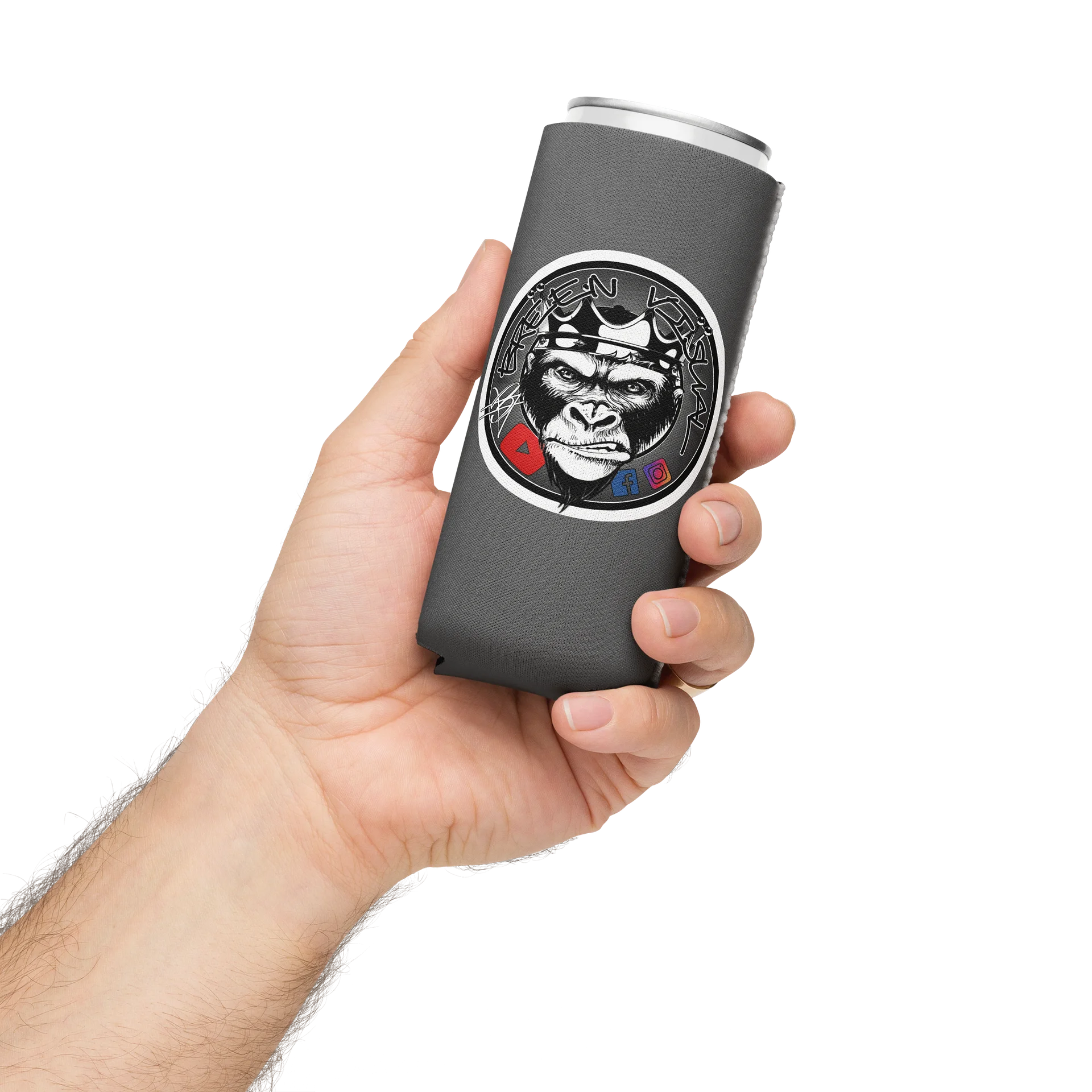 Signature 1 Gorilla Koozie - Grey (slim) product image (3)