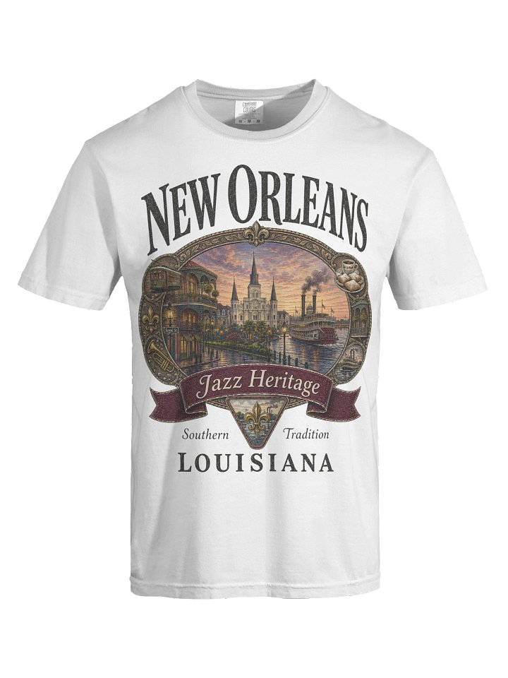 Vintage New Orleans Shirt, Louisiana Graphic Tee, Comfort Colors 1717 Jazz Travel Souvenir T-Shirt product image (28)