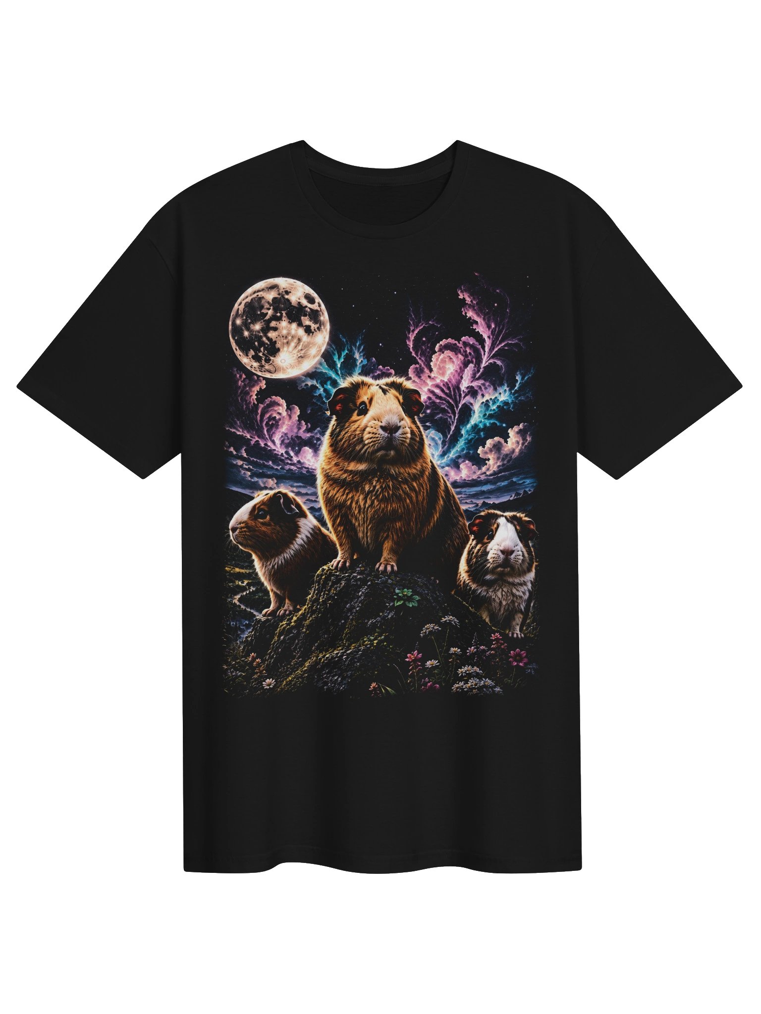 Guinea Pig Howling Moon Tshirt | Unexpected Legends Shirt product image (1)