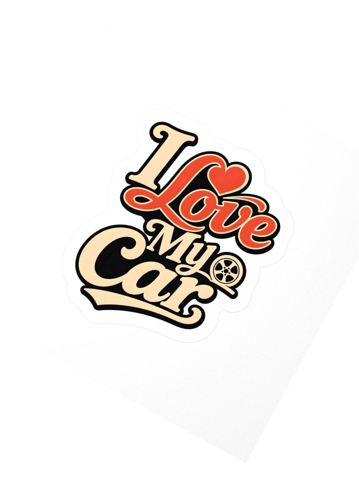I Love My Car Sticker product image (2)
