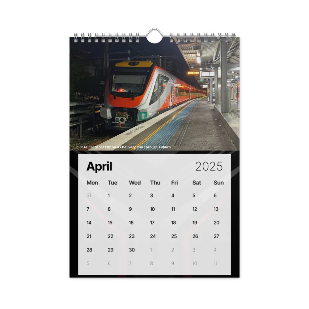 Sydney Trains Vlogs 2025 Calendar product image (2)