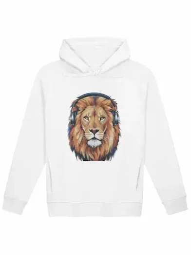 Majestic Neon Lion | Organic Premium Hoodie product image (9)