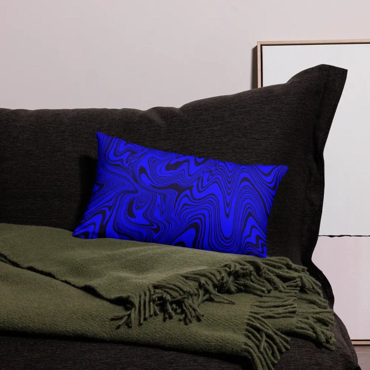 Premium Pillow Case - Abstract Blue Swirls product image (2)