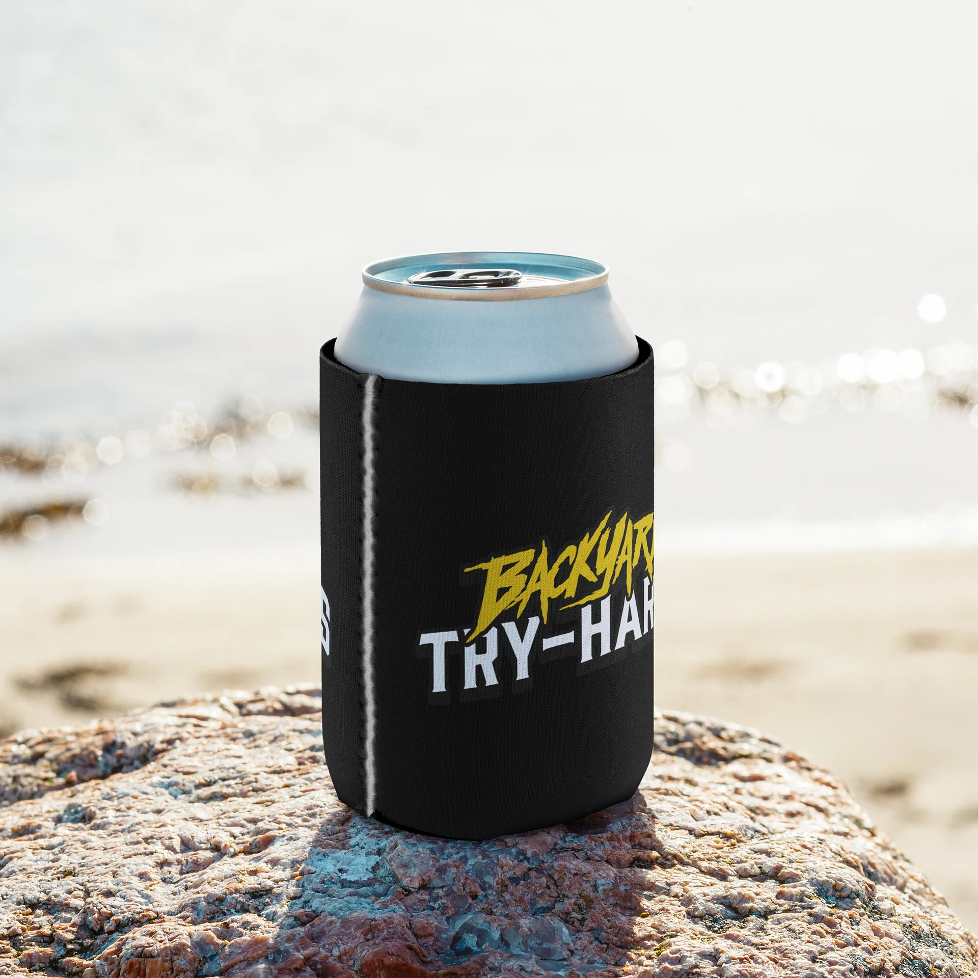 BACKYARD TRY-HARDS Logo Can Cooler product image (8)