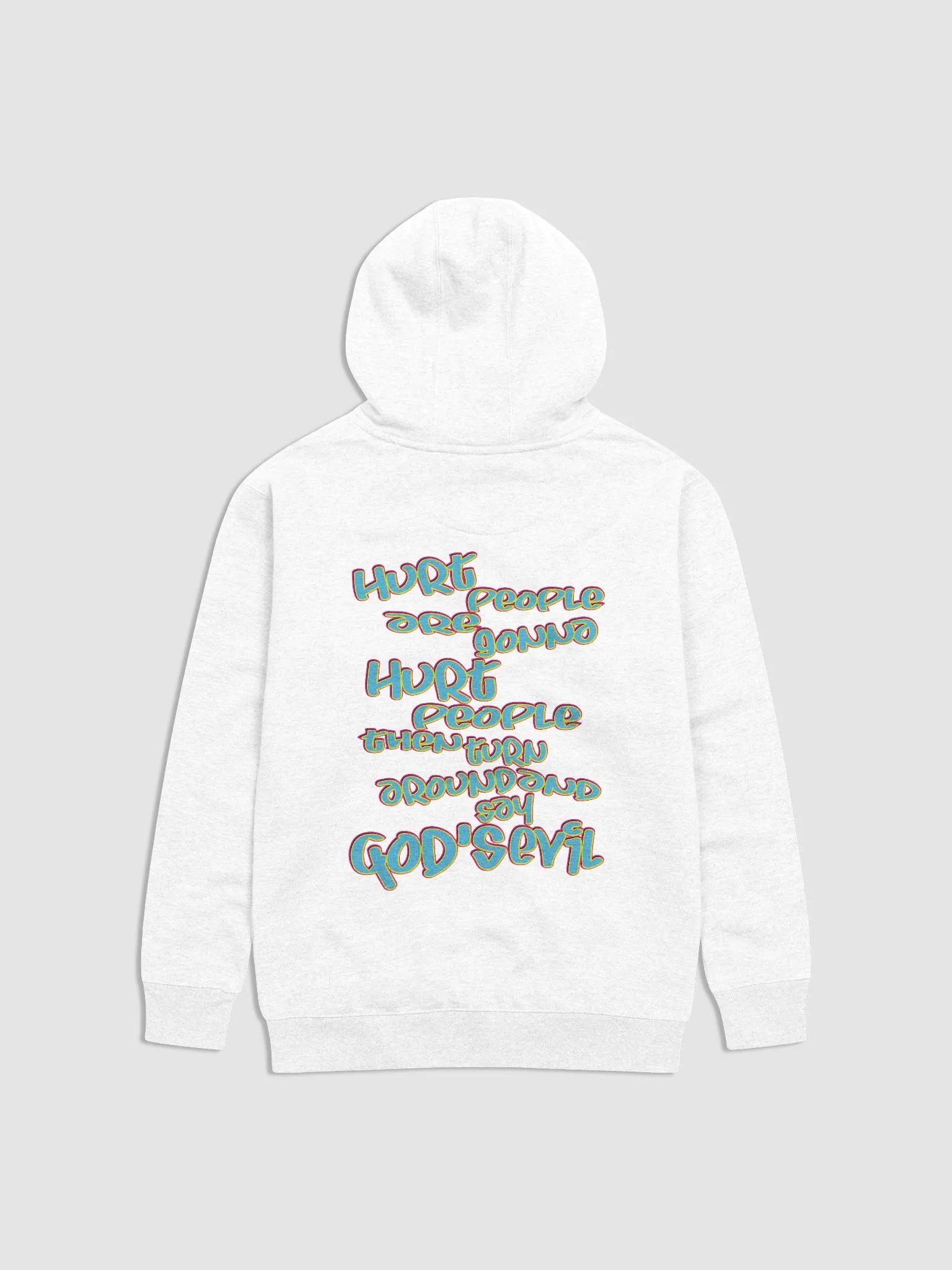 Hurt People - Blue Graffiti - Cotton Heritage Unisex Premium Hoodie (BACK) product image (1)