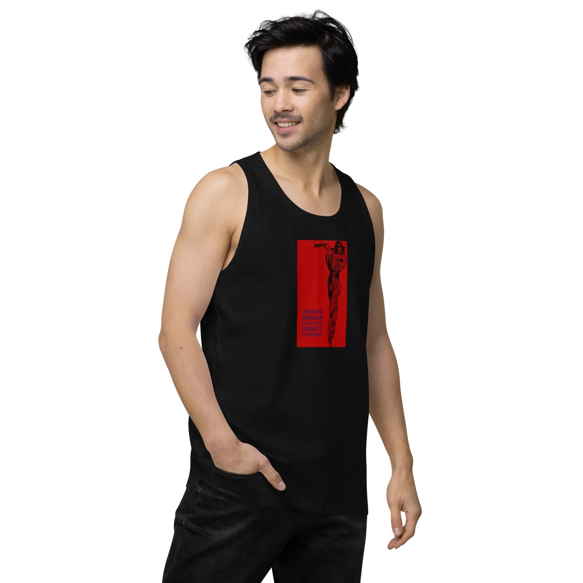 "Carmen" Unisex sleeveless T-Shirt - Red/Black product image (1)
