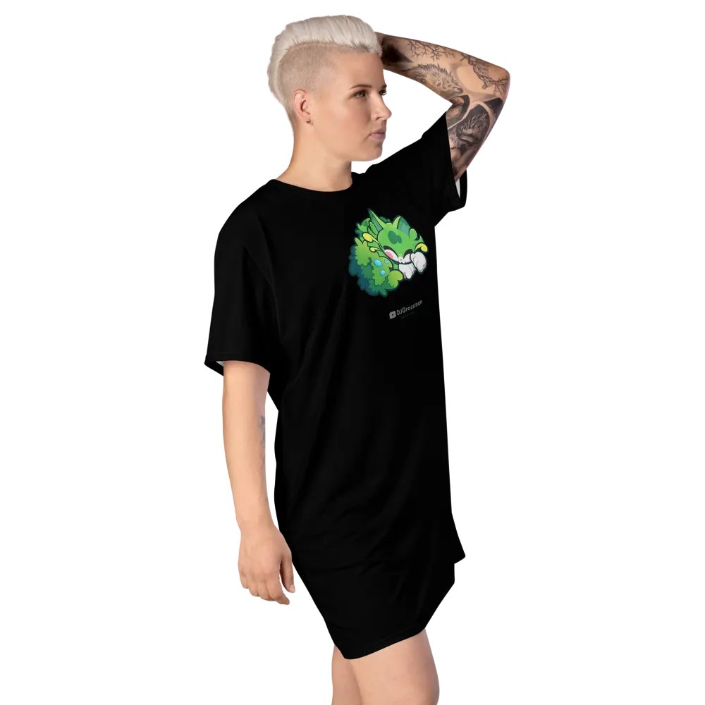 Sleeping Chloe • T-shirt Dress (Black) product image (9)