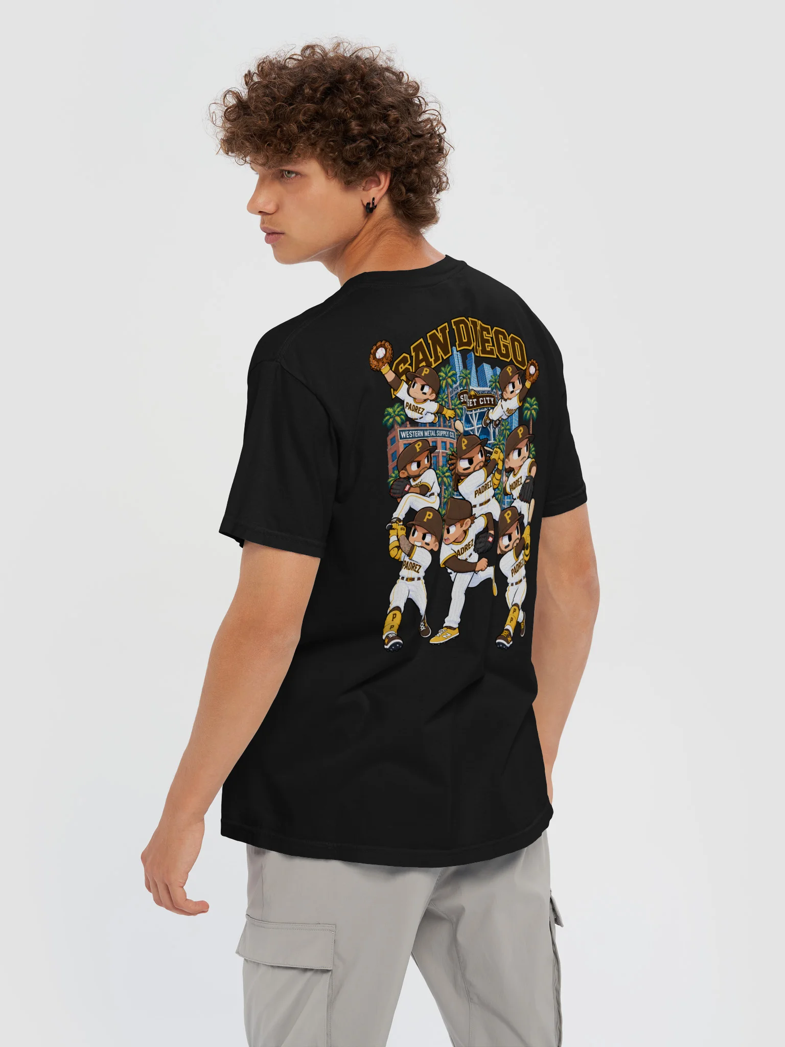 San Diego Baseball 2026 "Postseason" Animated Player Back Print T-Shirt product image (6)