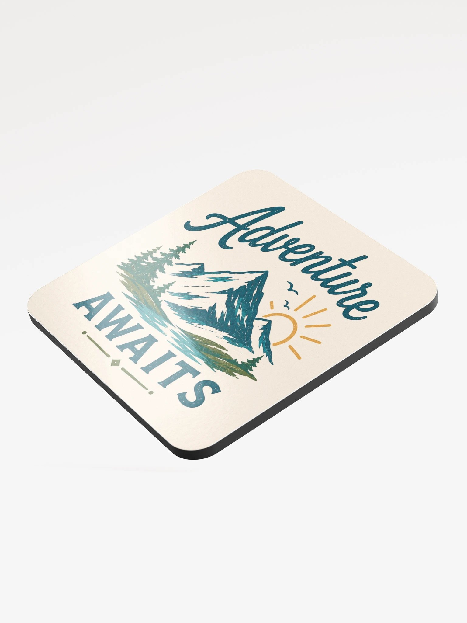 Adventure Awaits Retro Camping Cork Coaster product image (3)