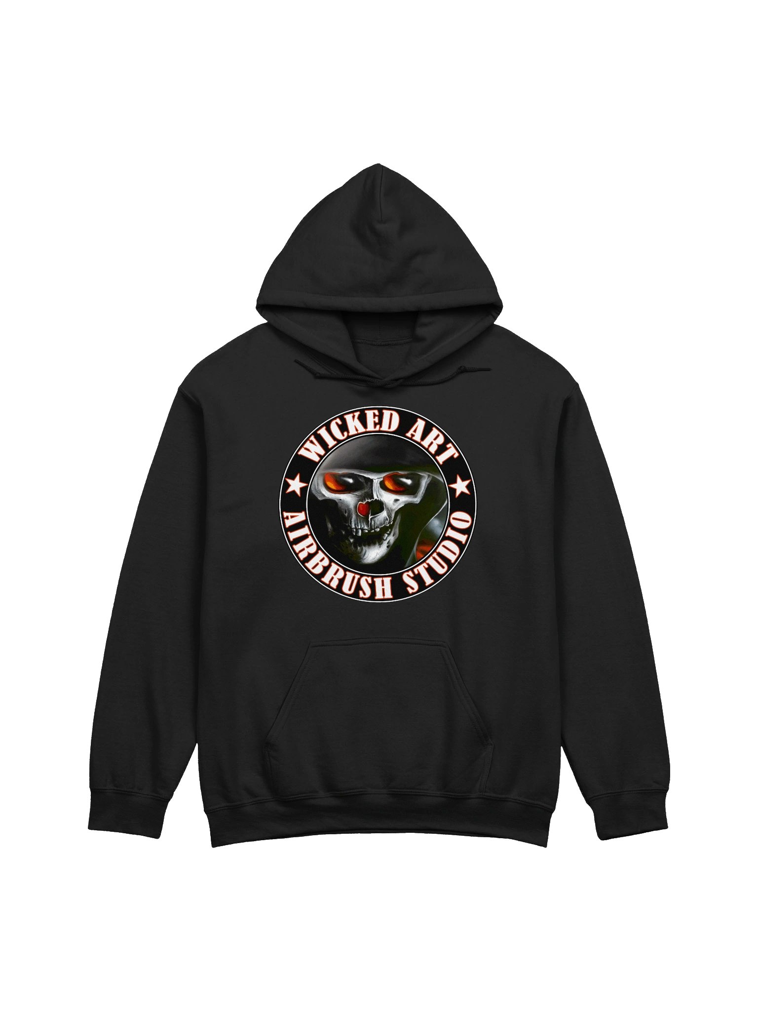 Wicked Art Skull Emblem Front Hoodie product image (2)