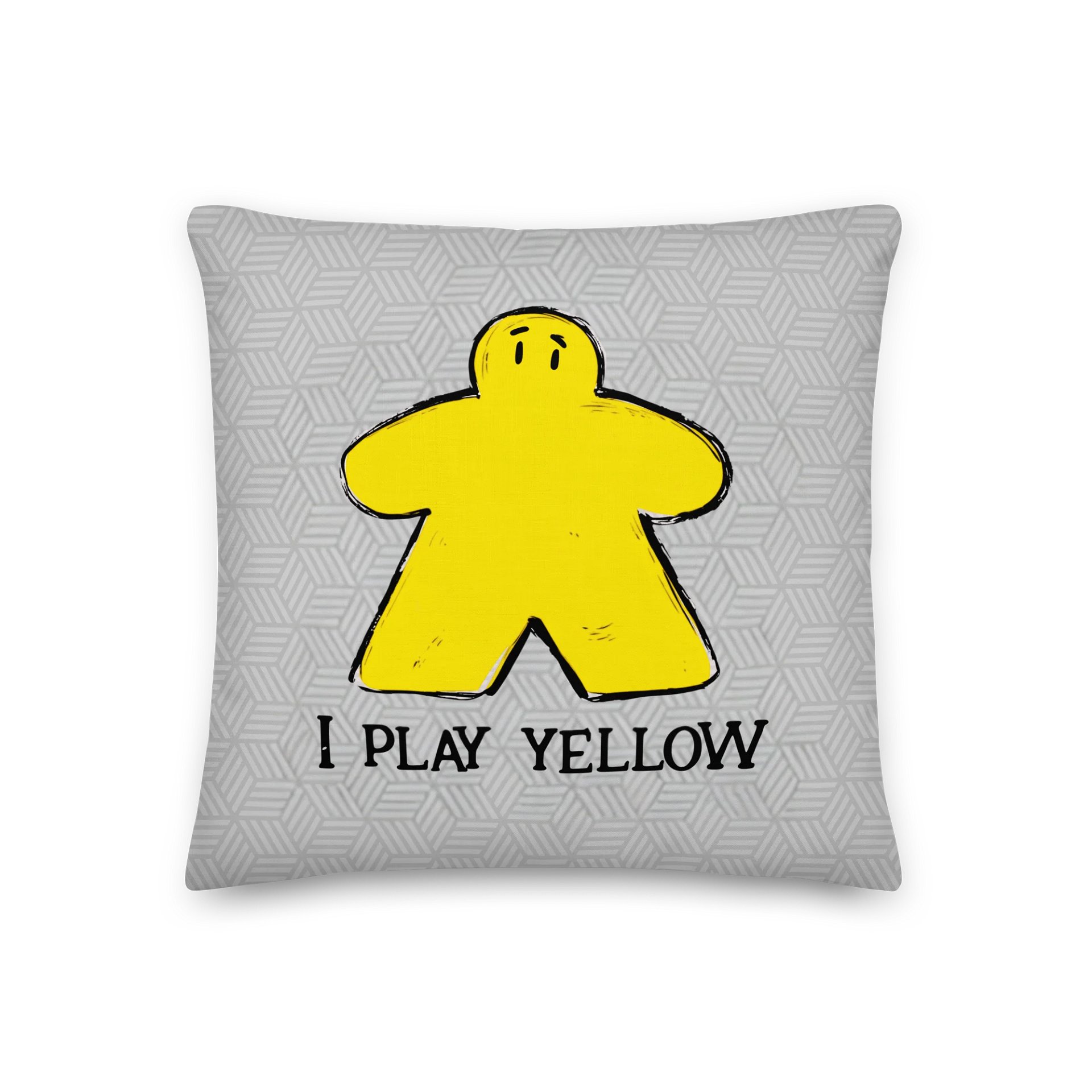 I Play Yellow Meeple Rainbow Pillow product image (3)