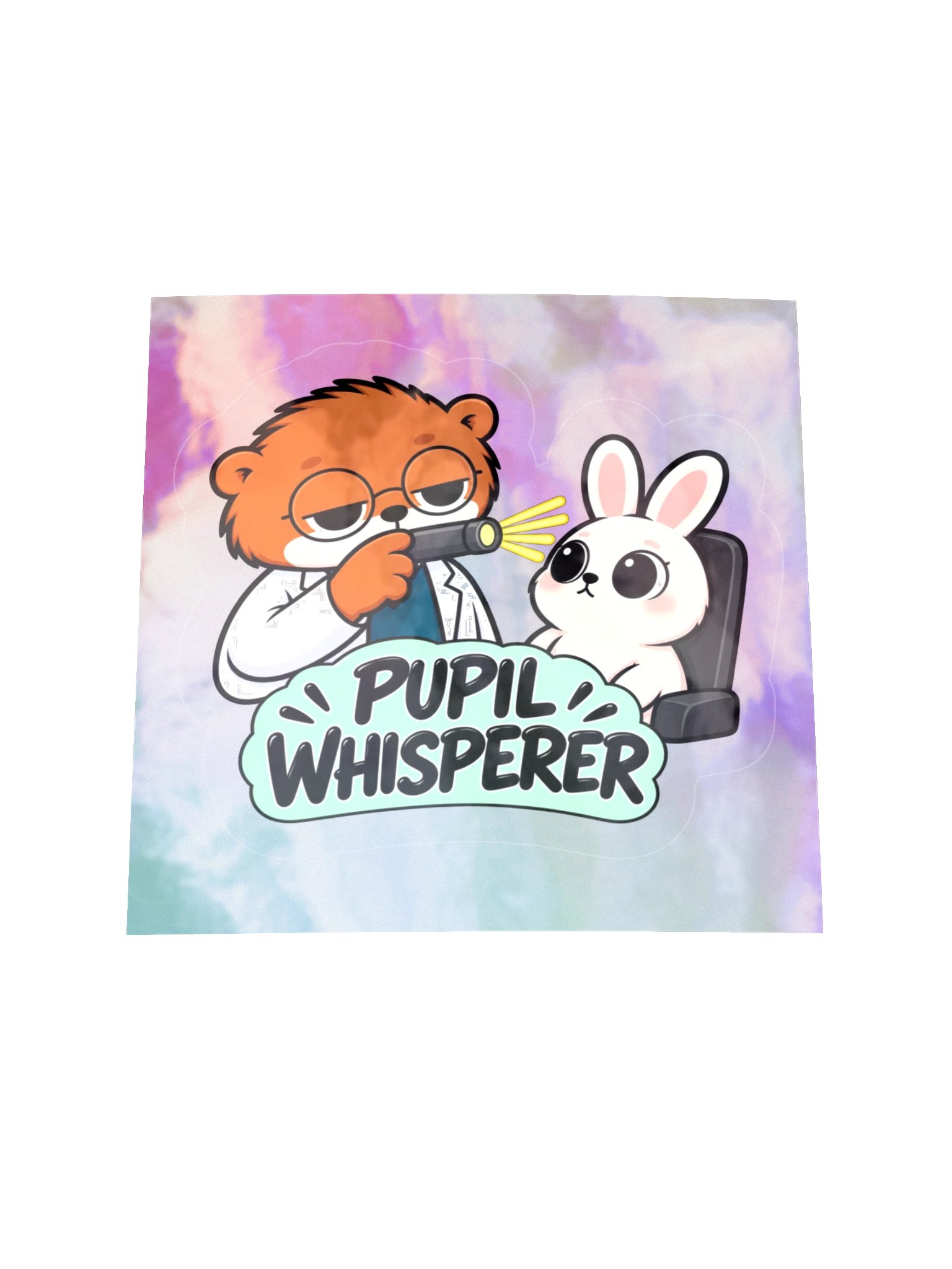 Sleepy Optometrist Pupil Whisperer Holographic Sticker Sheet product image (1)