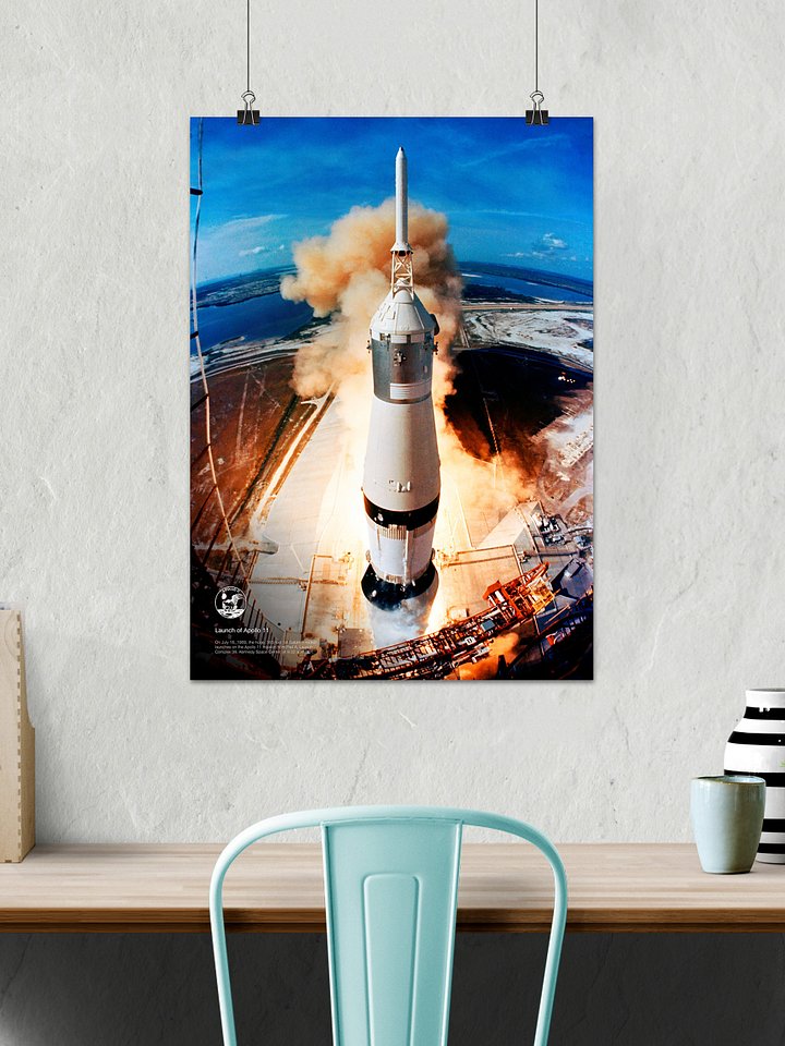 NASA Apollo 11: liftoff rocket, 1969 — space poster, space art, photo poster, NASA print, space wall decor product image (2)