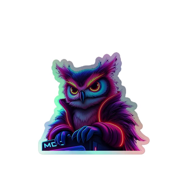 Night Owl Holographic Sticker product image (2)