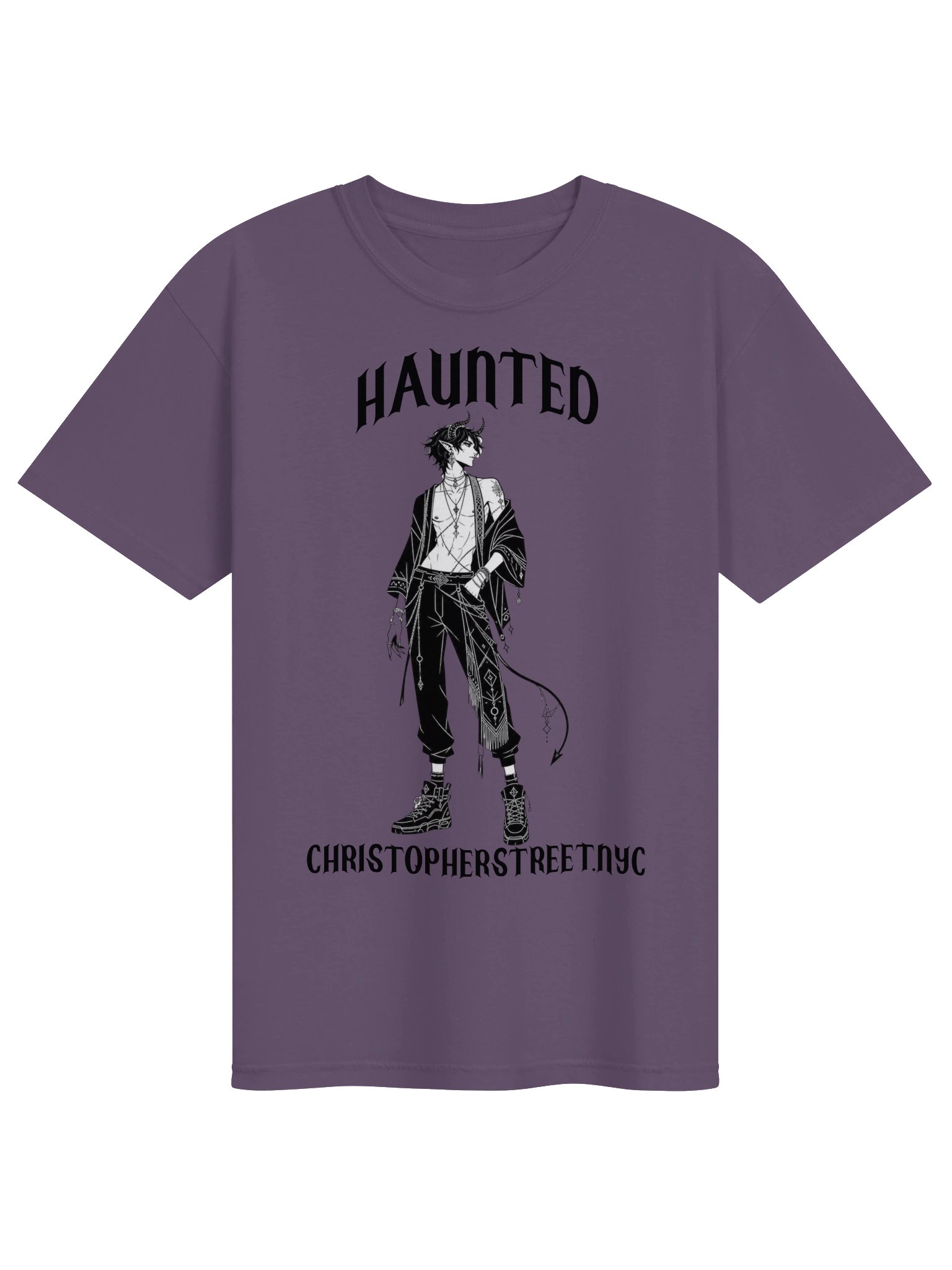 Haunted | Devilish Queer Halloween Graphic Tee product image (2)