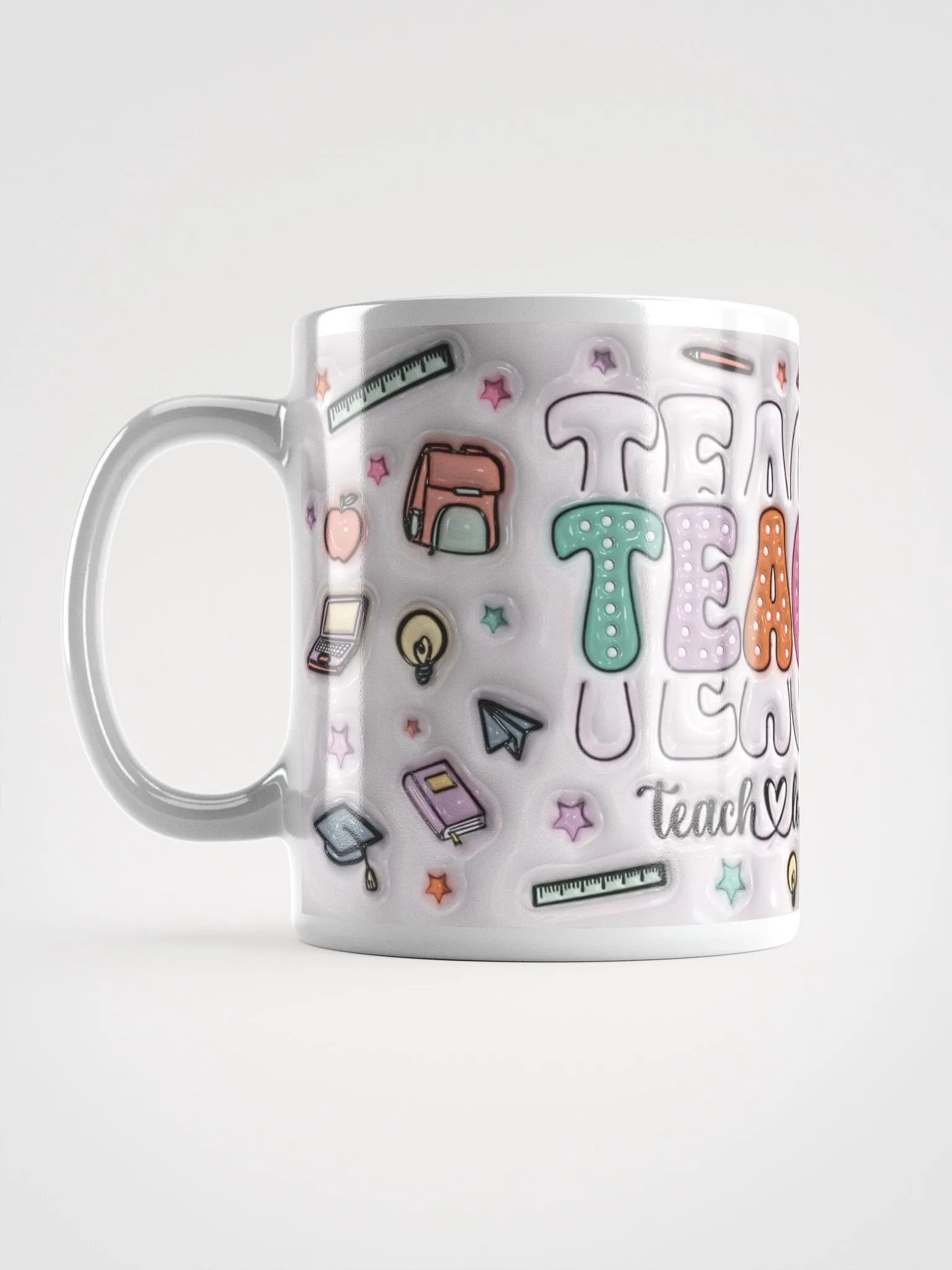 Teach Love Inspire Teacher Inflated Design Mug product image (5)