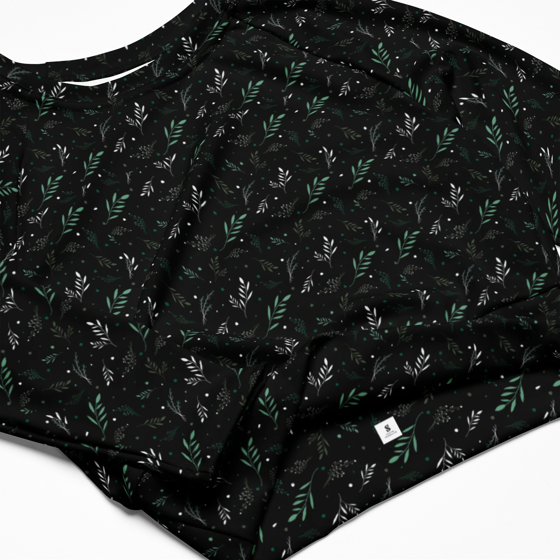 Midnight Leaf All-Over Crop Top product image (6)