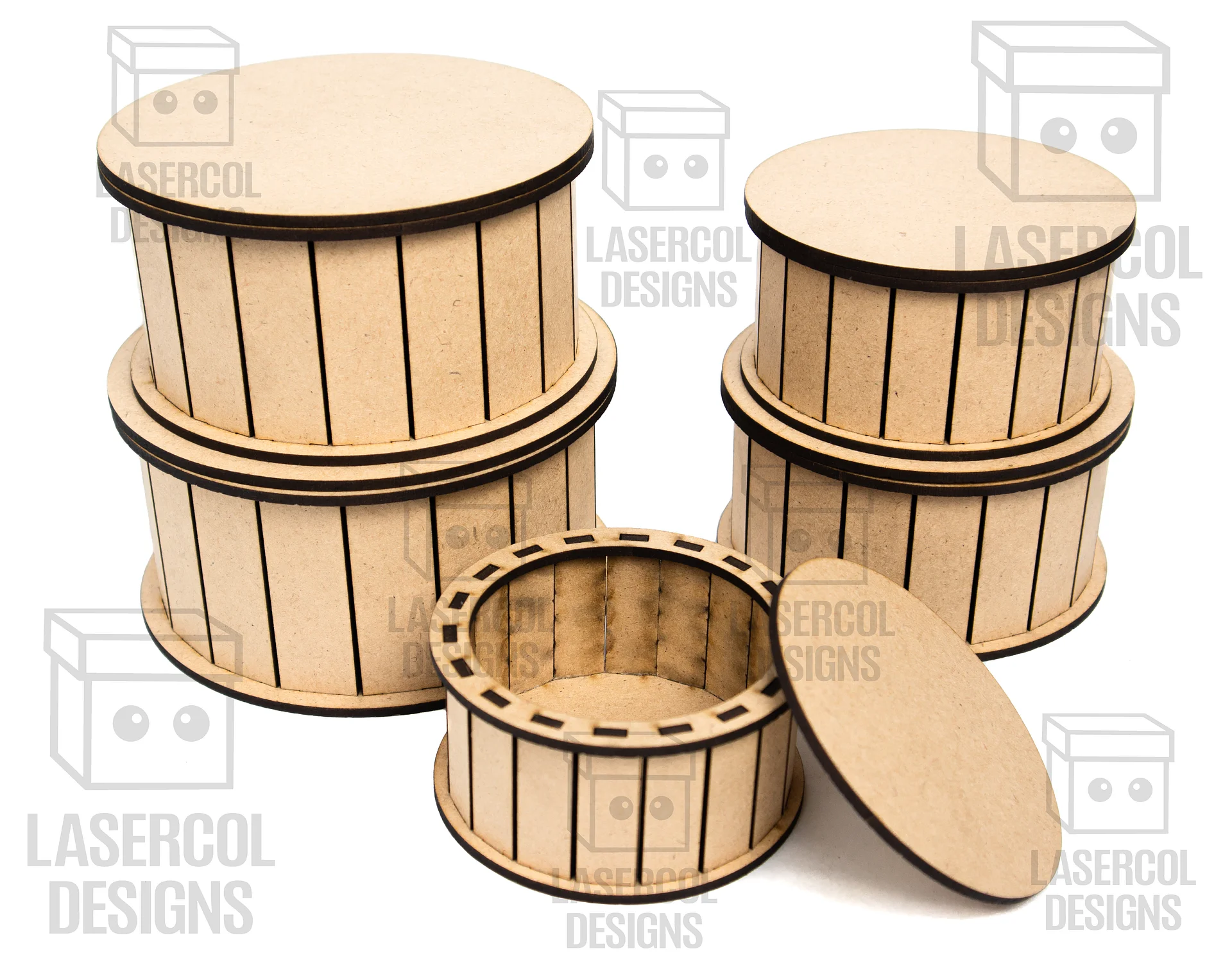 Boxes Set 7 (5 sizes) - Laser Cut Files product image (9)
