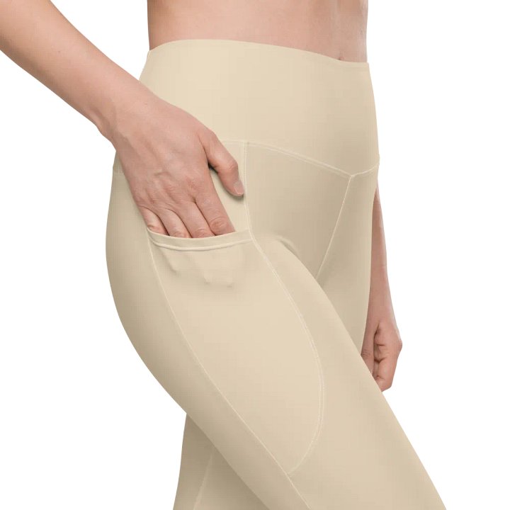 Pastel Cream Leggings with Pockets product image (2)
