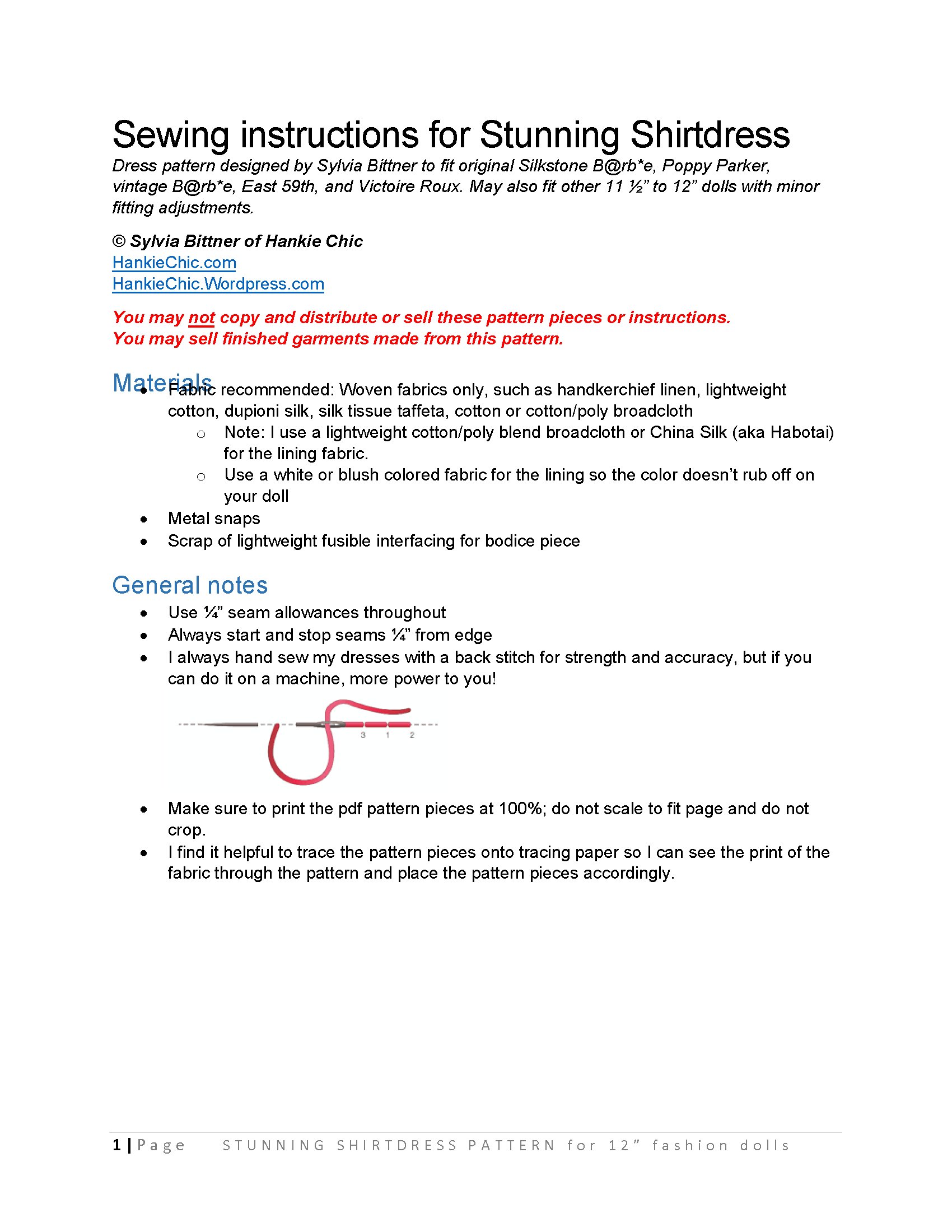 Stunning Shirtdress sewing pattern for 12