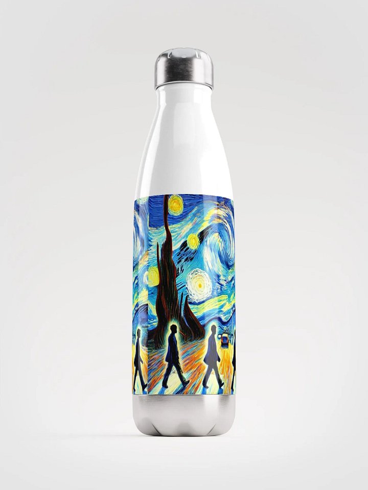💧 The Beatles – Abbey Road Van Gogh-Inspired Stainless Steel Water Bottle product image (1)