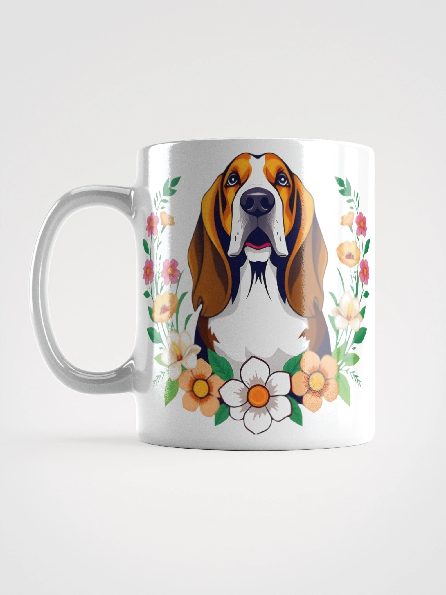 Floral Basset Hound Mug product image (16)