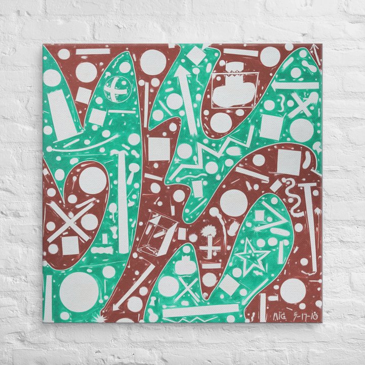 Cartoon Cosmos (2010) on Canvas (36" x 36") product image (2)