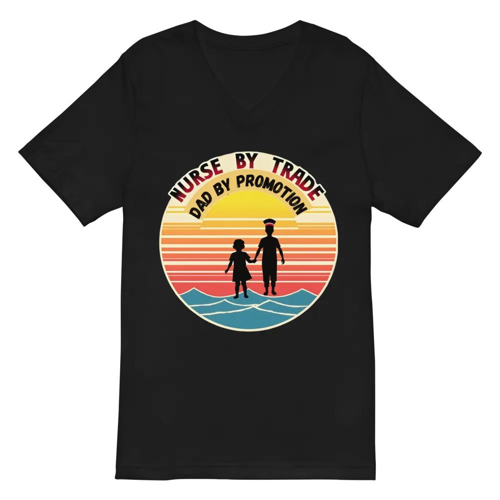 Nurse by Trade, Dad by Promotion V-Neck Tee product image (3)