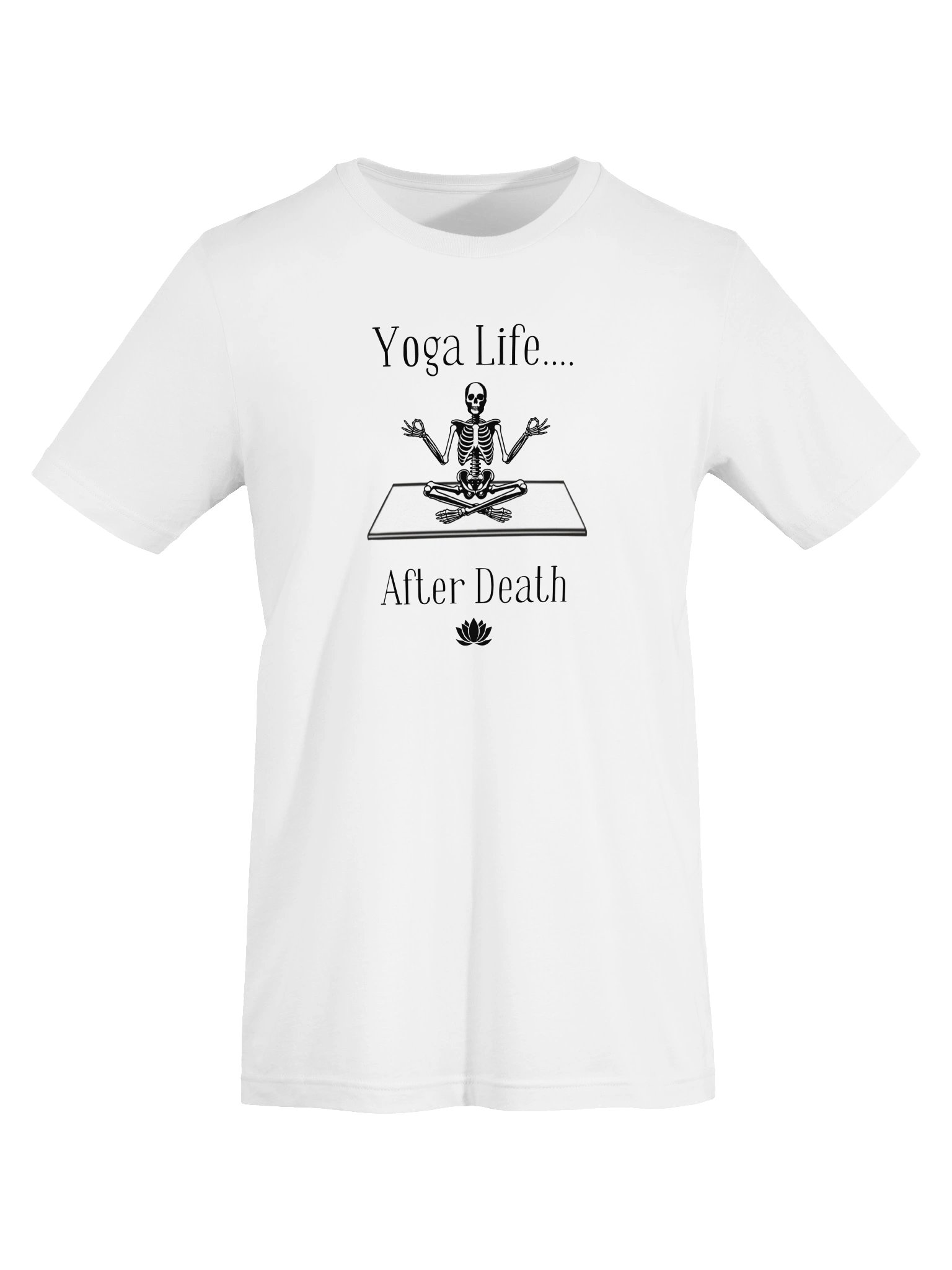 Meditating Skeleton Funny Yoga Graphic Tee product image (5)