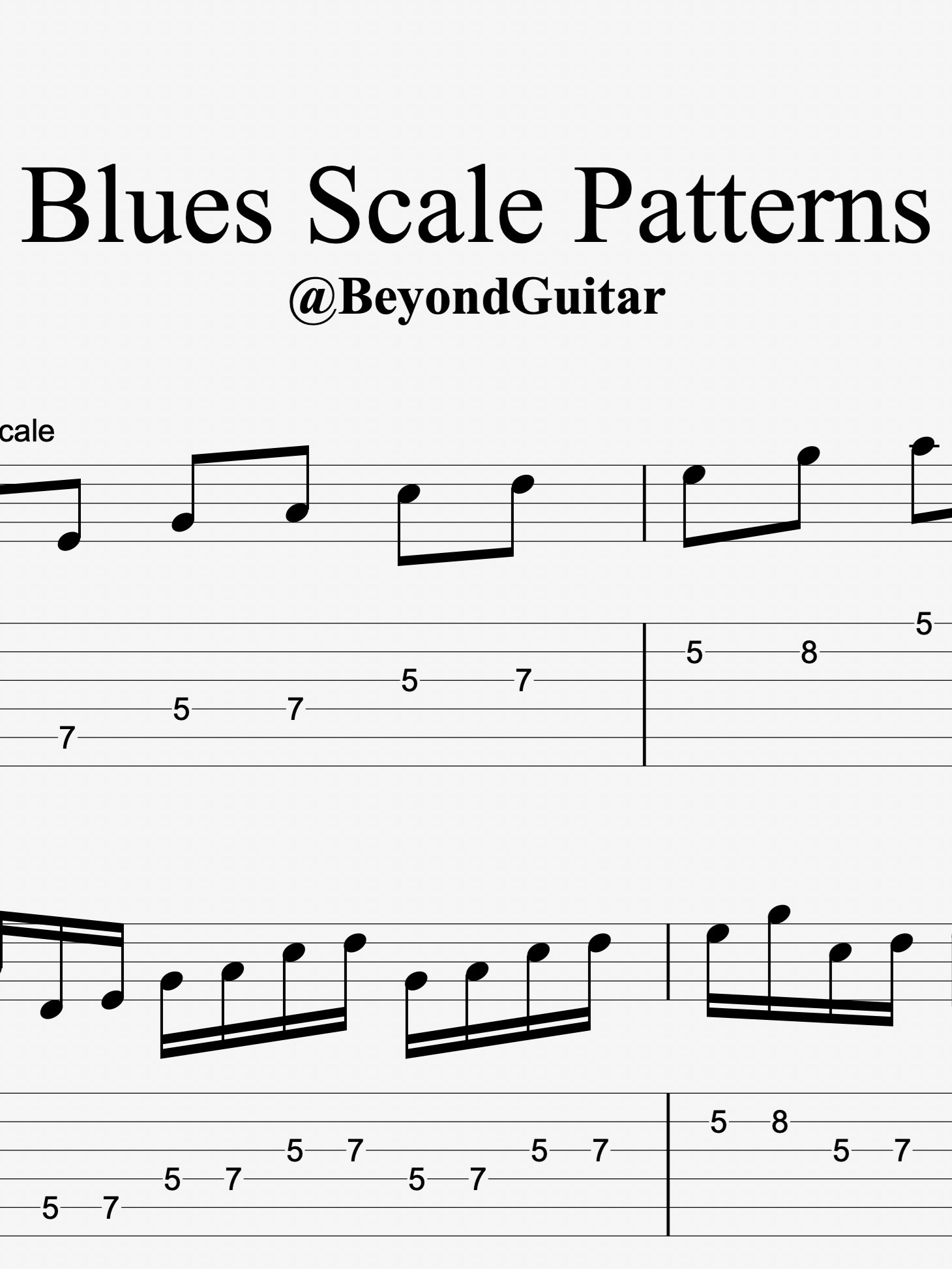 Blues Scale Patterns TAB product image (1)