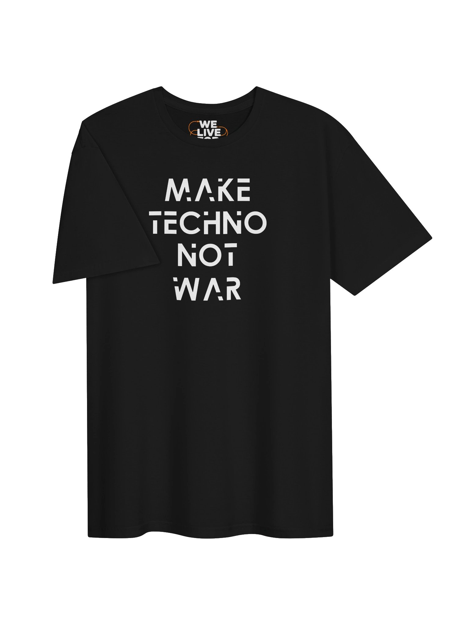Make Techno Not War White Logo Unisex T-shirt product image (74)