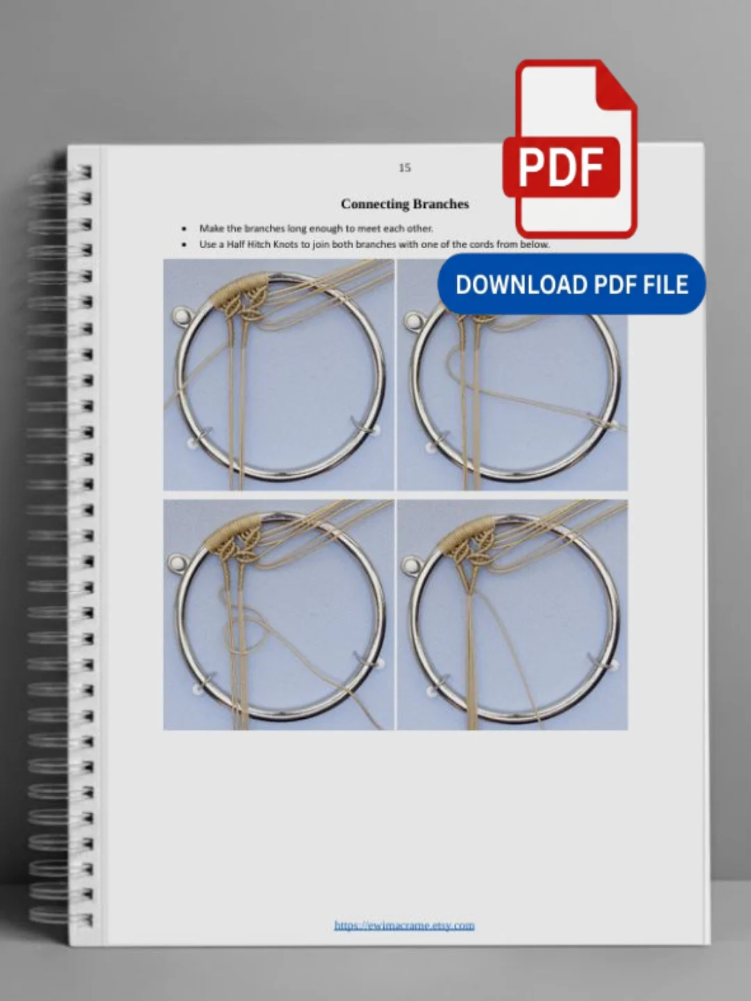Micro Macrame Tree Pendant — Photo Tutorial product image (3)