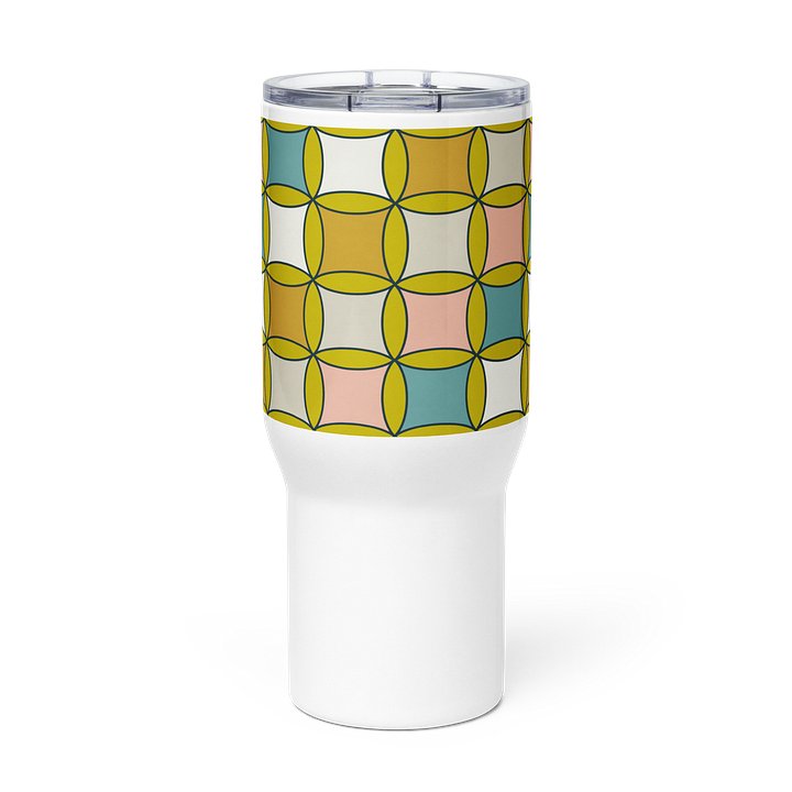 Mid Modern Century Light Bliss Ceramic Travel Mug product image (3)