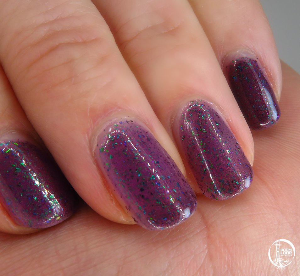 COUCH FKR - Dark Plum to Pink Thermal Green Flake Nail Polish product image (5)