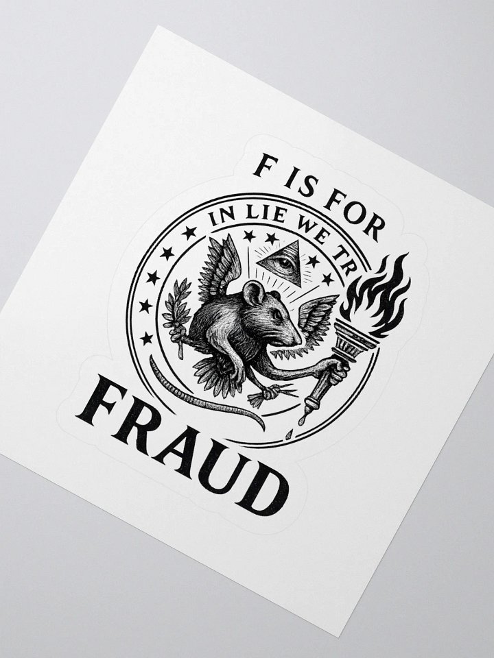 F is for fraud sticker by dark alphabet product image (2)