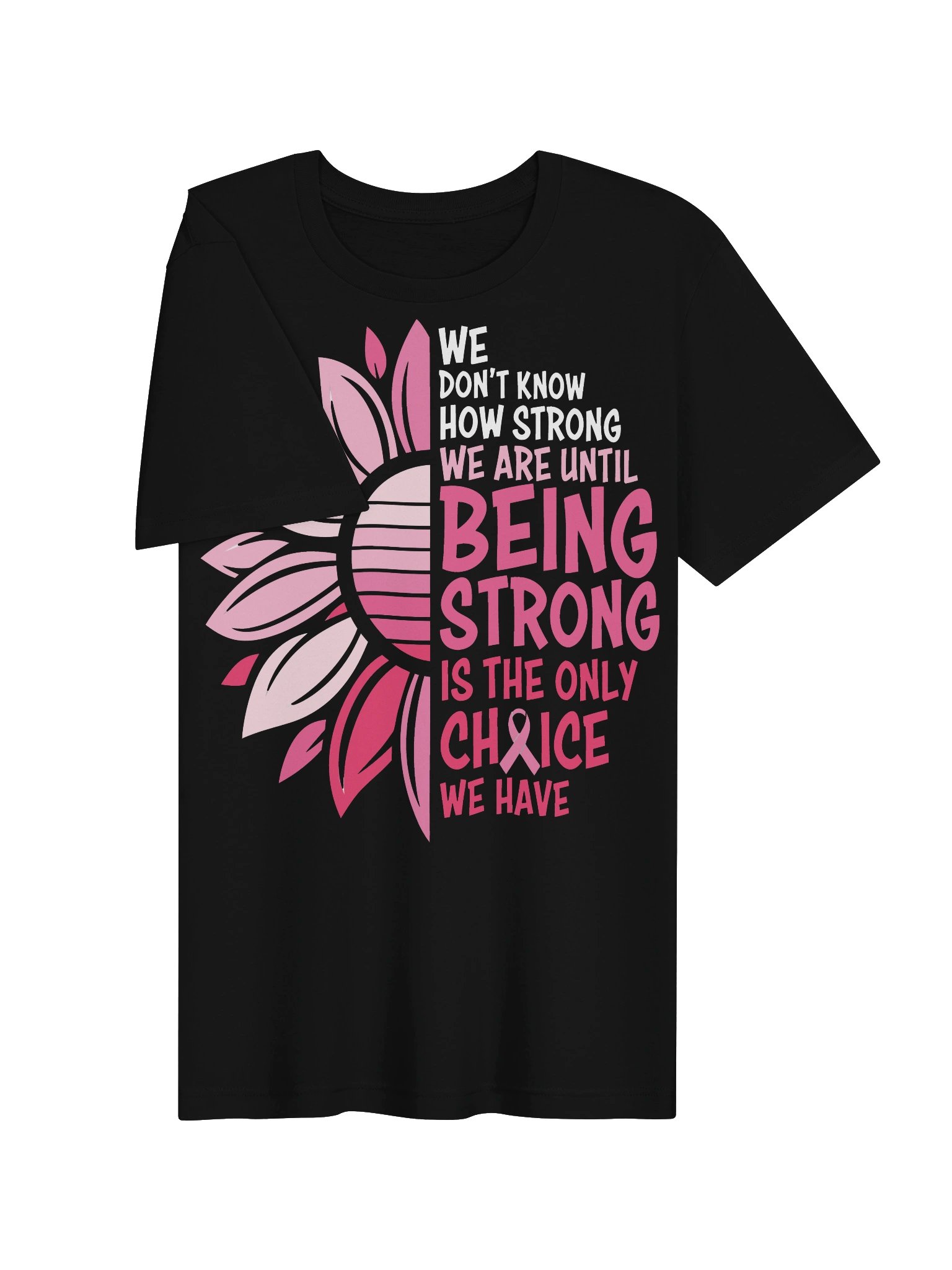 Pink Ribbon Strength Breast Cancer Awareness Tee product image (27)