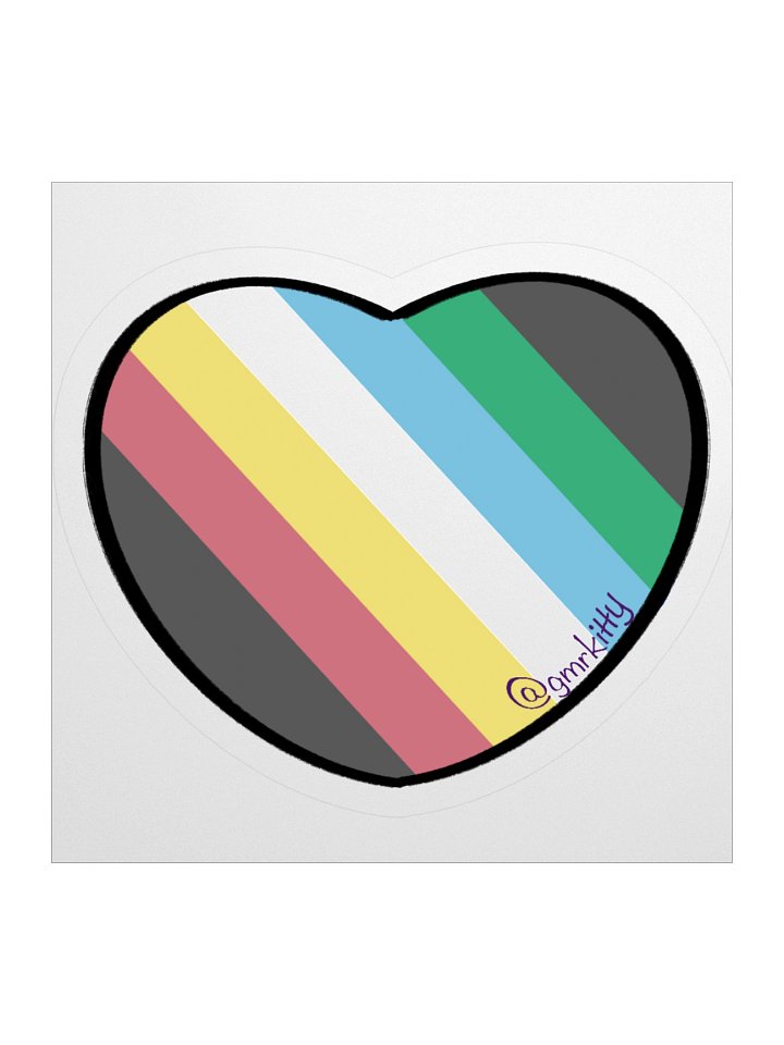 Disability Pride Heart Sticker product image (2)