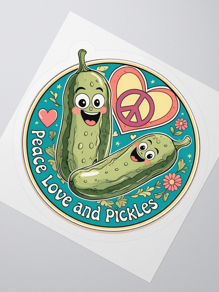 Peace-Loving Pickle Kiss Cut Sticker product image (4)
