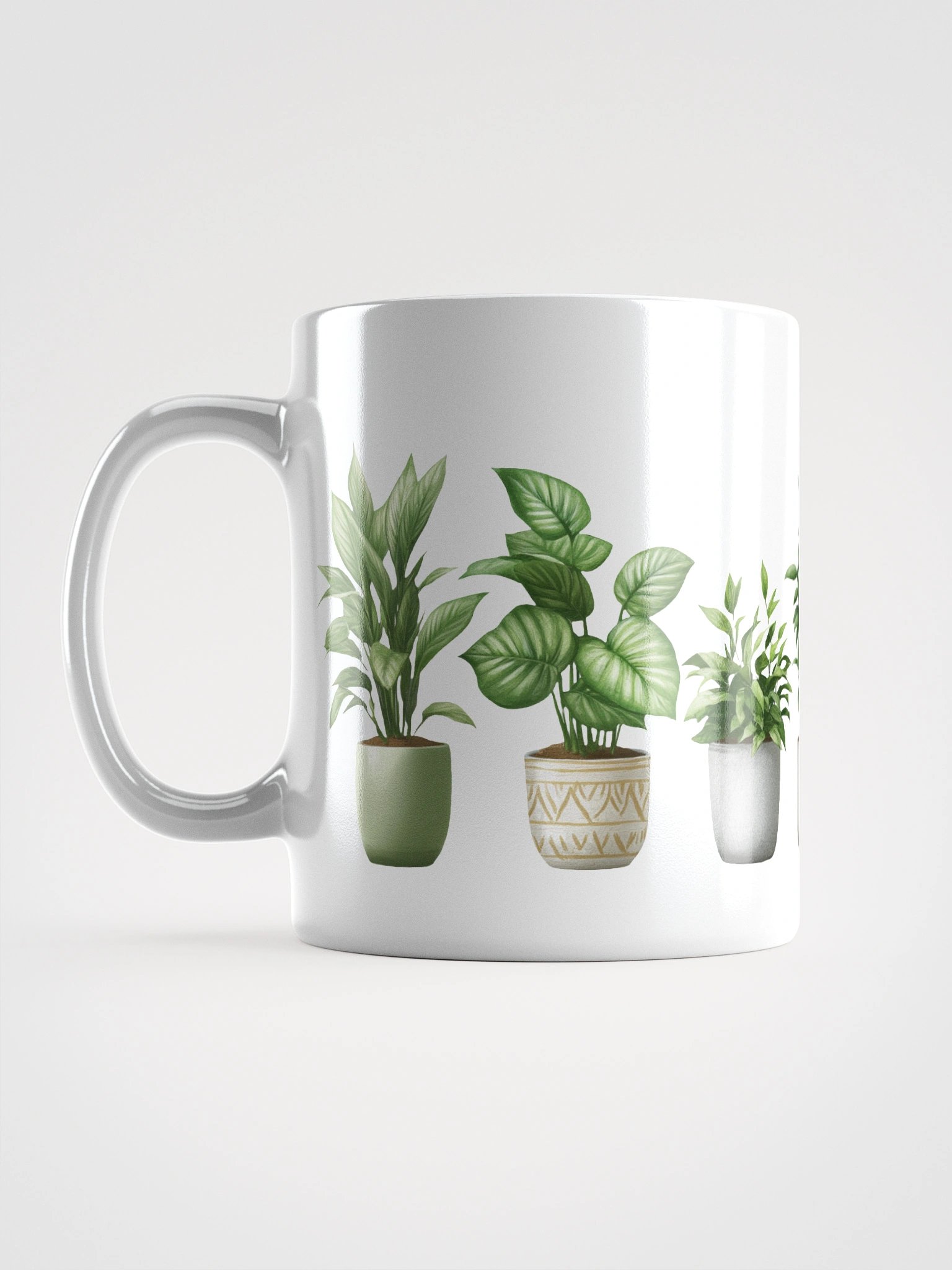 Plant Line Art Botanical Coffee Mug (White) product image (4)