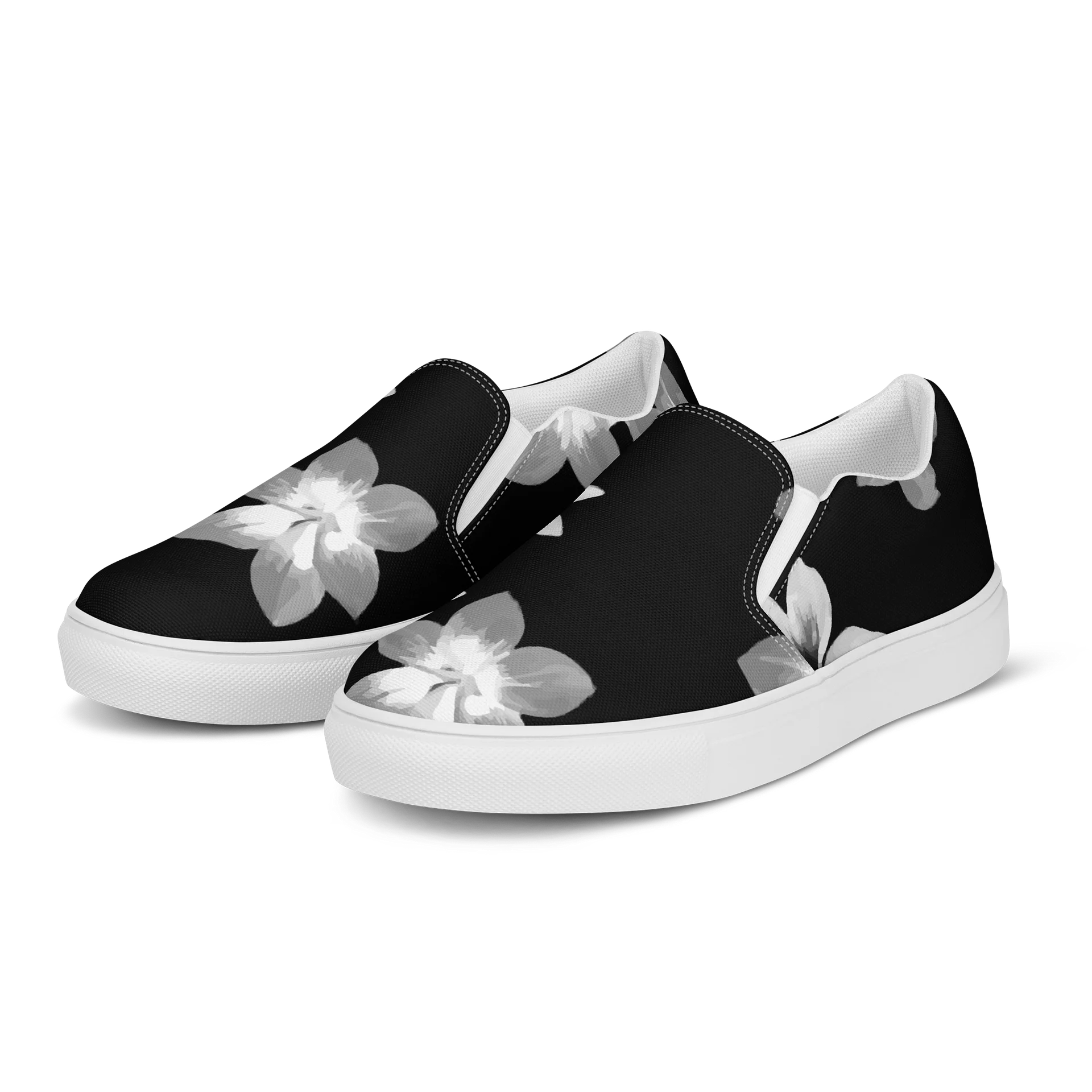 Volcanic Ash - Caribbean Soufriere Flower Print | Women's Slip-On Canvas Shoes product image (3)