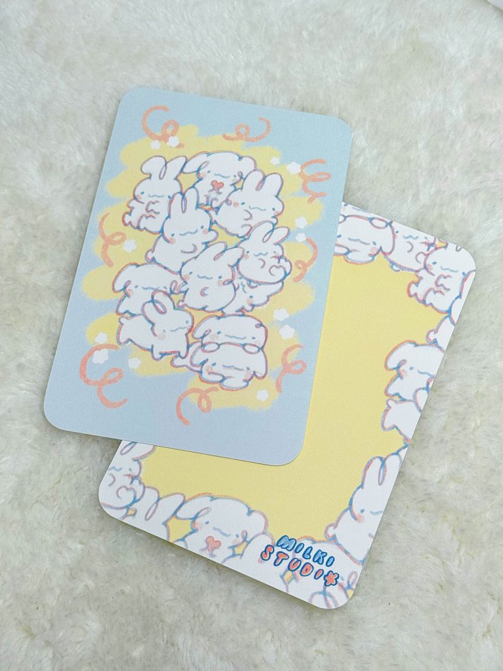 Blue Doodle Bunni Postcard product image (1)