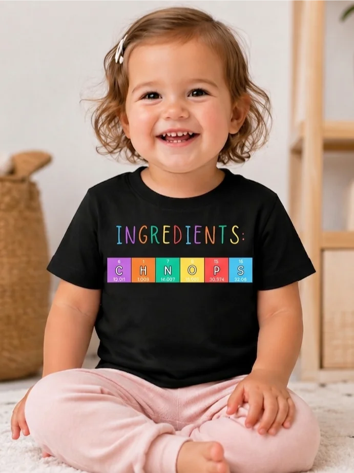 CHNOPS Elements of Life - Science Toddler T-Shirt in Black product image (2)