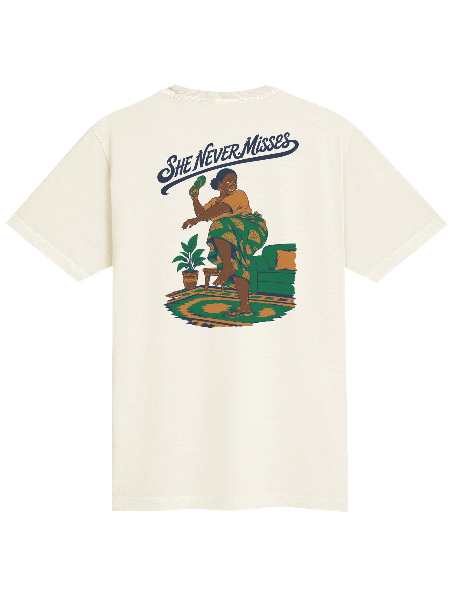 She Never Misses (Heavyweight garment-dyed tee) product image (3)
