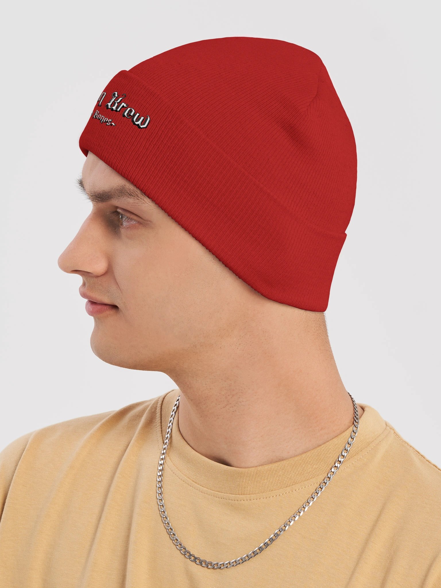 Skeleon Krew Red Beanie product image (7)