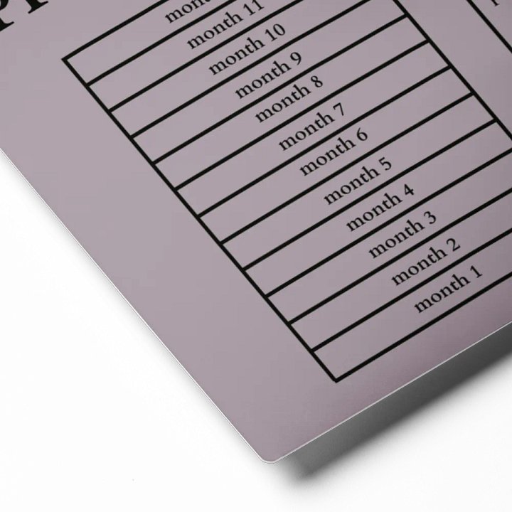 HIGHFALUTIN ANNUAL RENT TRACKER (black design 13) product image (2)